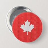 ニットスタイルメープルリーフ編み物モチーフ 缶バッジ (正面&裏面)