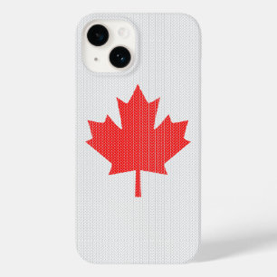 ニットスタイルメープルリーフ編み物モチーフ Case-Mate iPhone 14ケース