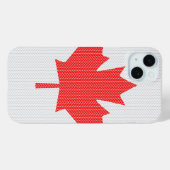 ニットスタイルメープルリーフ編み物モチーフ Case-Mate iPhoneケース (裏面 (横))