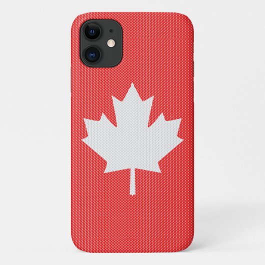 ニットスタイルメープルリーフ編み物モチーフ Case-Mate iPhoneケース (裏面)