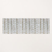 ニットステッチ白編み物ヨガマット ヨガマット (正面(横))