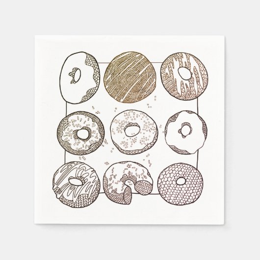 ニットドーナツ標準カクテル紙ナプキンス スタンダードカクテルナプキン (正面)