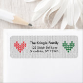 ニットハートクリスマスセーター差出人住所 ラベル (インサイチュ)