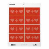 ニットハート ラベル (フルシート)