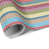 ニットパターンカントリースタイルラッピング紙 ラッピングペーパー (ロールコーナー)