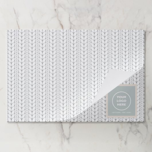 ニットパターンモダンプロフェッショナルロゴ ペーパーパッド (折り畳み)