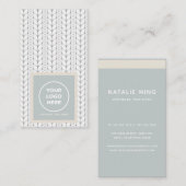 ニットパターンモダンプロフェッショナルロゴ 名刺 (正面/裏面)