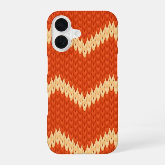 ニットパターンiPhone / iPadケース iPhone 16ケース (裏面)