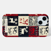 ニットパッチワークのクリスマスパターン | 田舎風 Case-Mate iPhoneケース (裏面 (横))