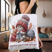 ニットパーソナライズされたンキテンストート トートバッグ