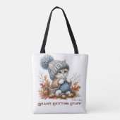 ニットパーソナライズされたンキテンストート トートバッグ (裏面)