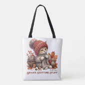 ニットパーソナライズされたンキテンストート トートバッグ (裏面)