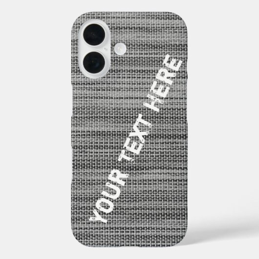 ニットフェイクグレーIPhoneケースとカスタム文字 Case-Mate iPhoneケース (裏面)