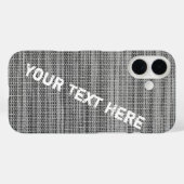 ニットフェイクグレーIPhoneケースとカスタム文字 Case-Mate iPhoneケース (裏面 (横))