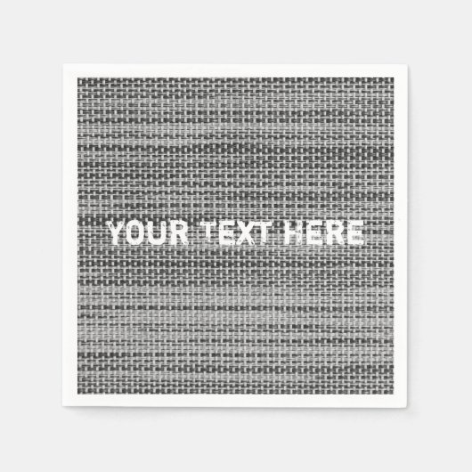 ニットフェイクナプキンス付きカスタム文字 スタンダードカクテルナプキン (正面)