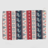 ニットフェイクパターンノルディックテーマ ゴルフタオル (横)