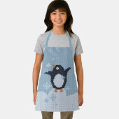 ニットペンギン雪片ウィンターホリデー エプロン (インサイチュ)