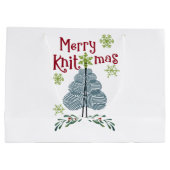 ニットマスメリークリスマス編み物 ラージペーパーバッグ (裏面)