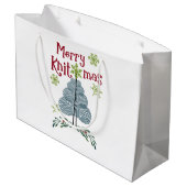 ニットマスメリークリスマス編み物 ラージペーパーバッグ (裏面アングル)
