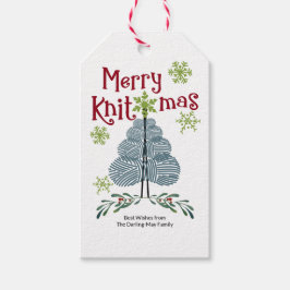 ニットマスヤメリーーンクリスマスツリー編み物ホリデー ギフトタグ