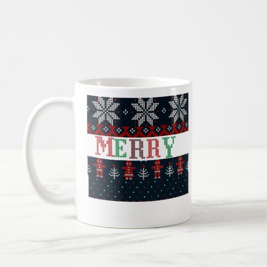 ニットメリークリスマス コーヒーマグカップ (左)
