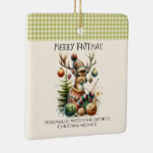 ニットメリーマス編み物クリスマス セラミックオーナメント (右)