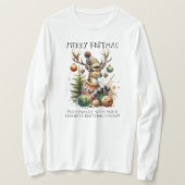 ニットメリーマス編み物クリスマス Tシャツ (デザイン正面)