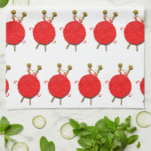 ニットユニーク編み物キッチンタオル キッチンタオル (折り畳み)