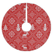 ニットルルクリスマスツリースカート ブラッシュドポリエステルツリースカート (正面)