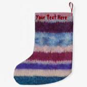 ニットヴィンテージの可愛いサンタ スモールクリスマスストッキング (裏面)