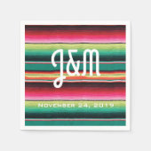 ニットールのナプキンを持つメキシ結婚コのフィエスタ敷物 スタンダードカクテルナプキン (正面)