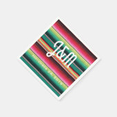 ニットールのナプキンを持つメキシ結婚コのフィエスタ敷物 スタンダードカクテルナプキン (角)