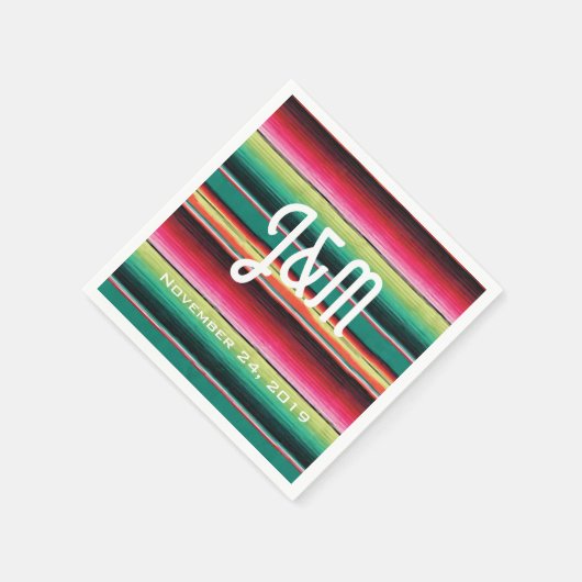 ニットールのナプキンを持つメキシ結婚コのフィエスタ敷物 スタンダードカクテルナプキン (角)