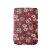 ニット冬のクリスマス装飾模様 バスマット (正面縦)