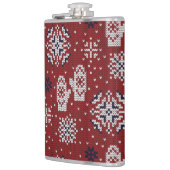ニット冬のクリスマス装飾模様 フラスク (左)