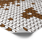 ニット冬ヴィンテージシームレス装飾模様 ポスター (角)