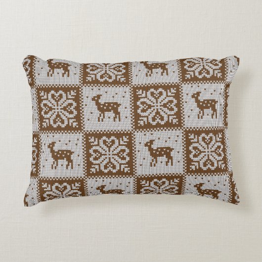 ニット冬用ヴィンテージの継ぎ目無し装飾模様 アクセントクッション (正面)