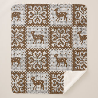 ニット冬用ヴィンテージの継ぎ目無し装飾模様 シェルパブランケット