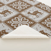 ニット冬用ヴィンテージの継ぎ目無し装飾模様 シェルパブランケット (3/4)