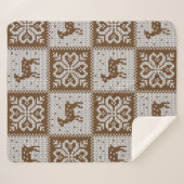 ニット冬用ヴィンテージの継ぎ目無し装飾模様 シェルパブランケット (正面(横))