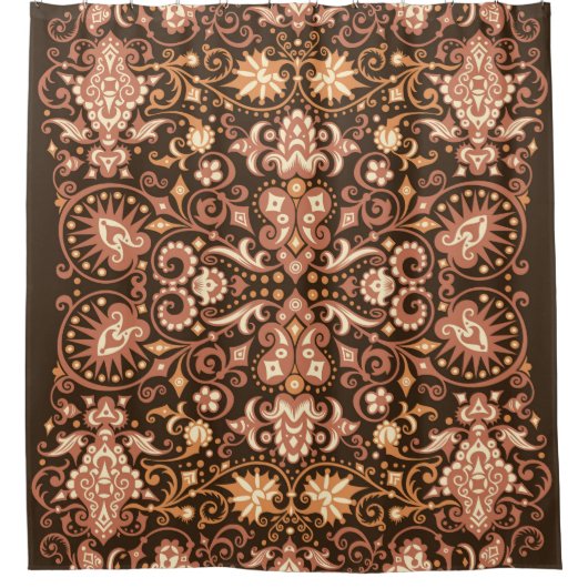 ニット冬用ヴィンテージの継ぎ目無し装飾模様 シャワーカーテン (正面)