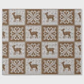 ニット冬用ヴィンテージの継ぎ目無し装飾模様 ラッピングペーパー (フラット)