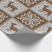 ニット冬用ヴィンテージの継ぎ目無し装飾模様 ラッピングペーパー (角)