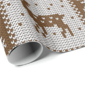 ニット冬用ヴィンテージの継ぎ目無し装飾模様 ラッピングペーパー (ロールコーナー)