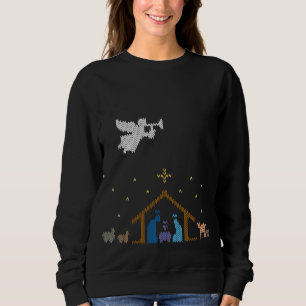 ニット出生醜いクリスマスセータークリスチャン スウェットシャツ