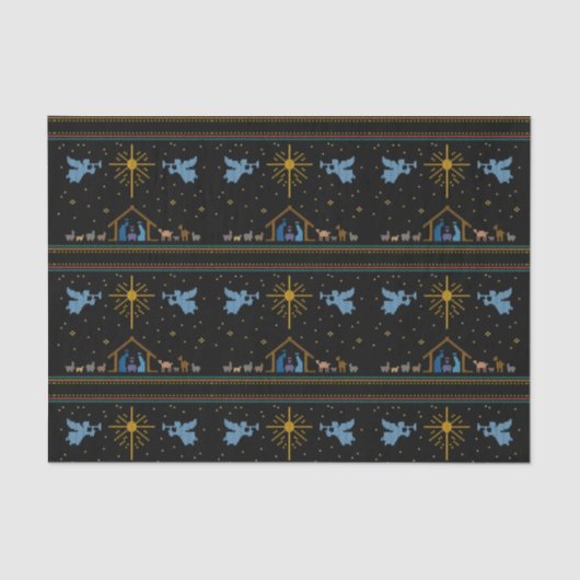 ニット出生醜いクリスマスセータークリスチャン 薄葉紙 (正面)