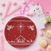 ニット出生醜いクリスマスセーター宗教的 ペーパープレート (パーティー)