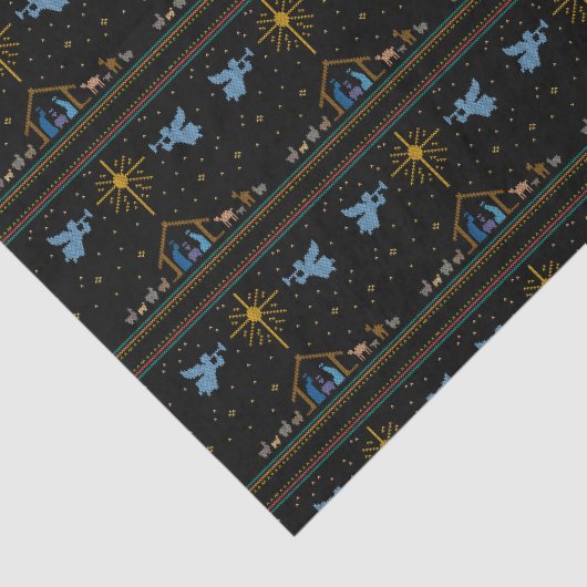 ニット出生醜いクリスマスセーター宗教的 薄葉紙 (詳細)