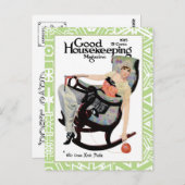 「ニット好き」のファッション娘 ポストカード (正面/裏面)