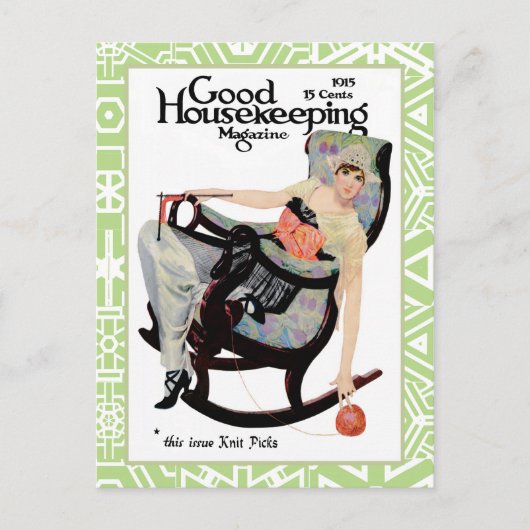 「ニット好き」のファッション娘 ポストカード (正面)